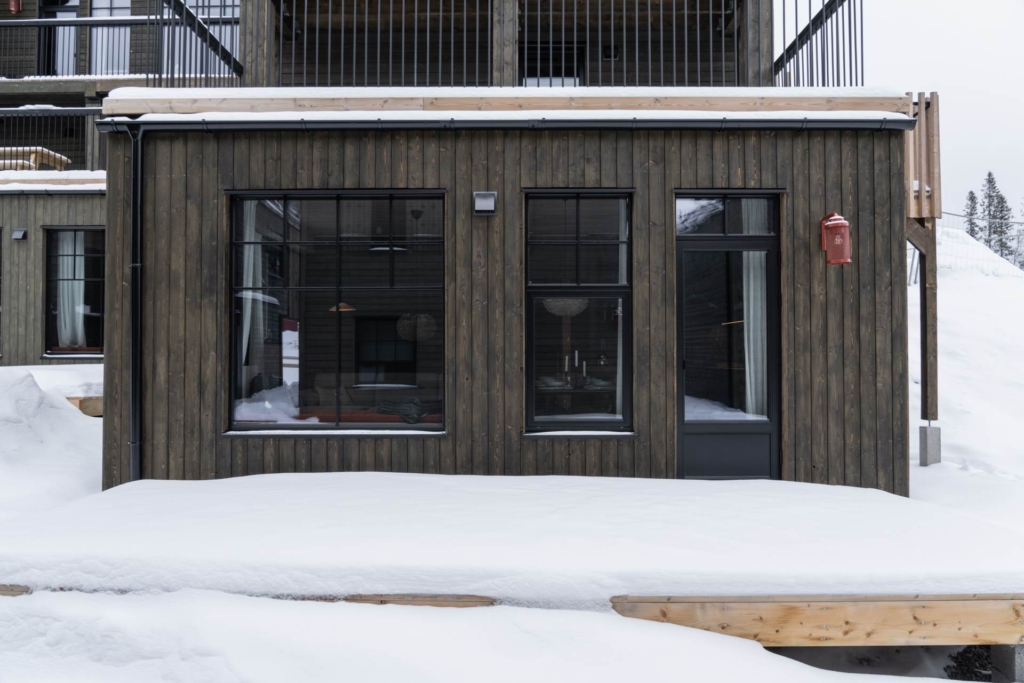 Stilrent fjällboende med ski in ski out